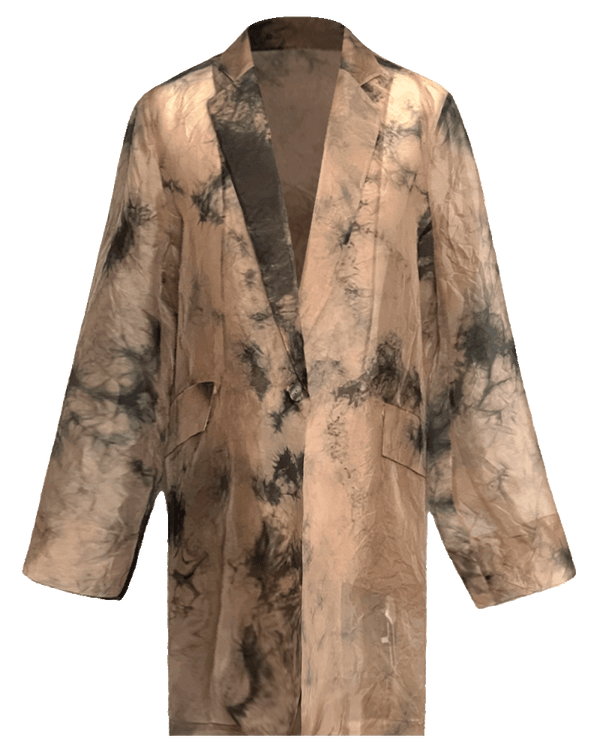 WLIEKAE Womenswear Spring & Summer Ink Printing Sun-Protection Coat | Skin-Friendly Mulberry | Long Sleeve | Xiangyunsha Fabric