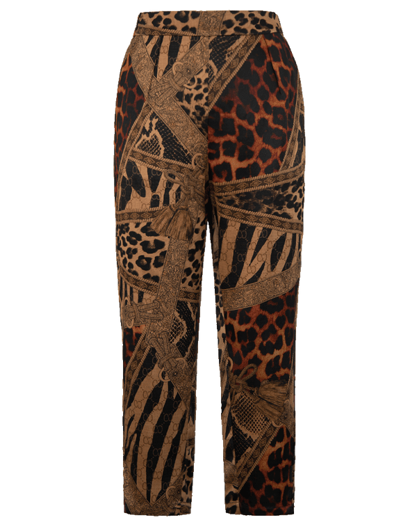 WLIEKAE Womenswear Spring & Summer | Leopard Print Slim-Fit Trousers