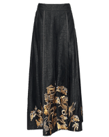 WLIEKAE Womenswear Luxurious Mulberry Silk Embroidery Mamian Skirt | Money Tree Pattern | CNY Collection | Xiangyunsha Fabric