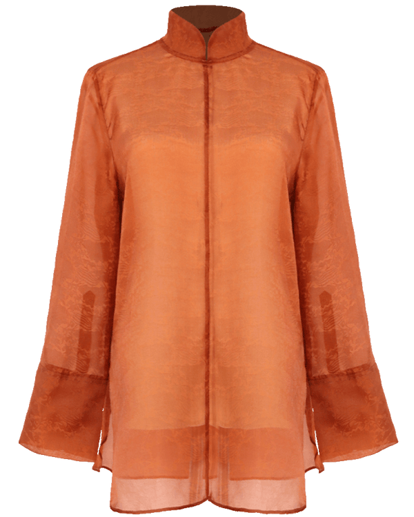 WLIEKAE Womenswear | Comfy Mulberry Organza Silk Plain Shirt