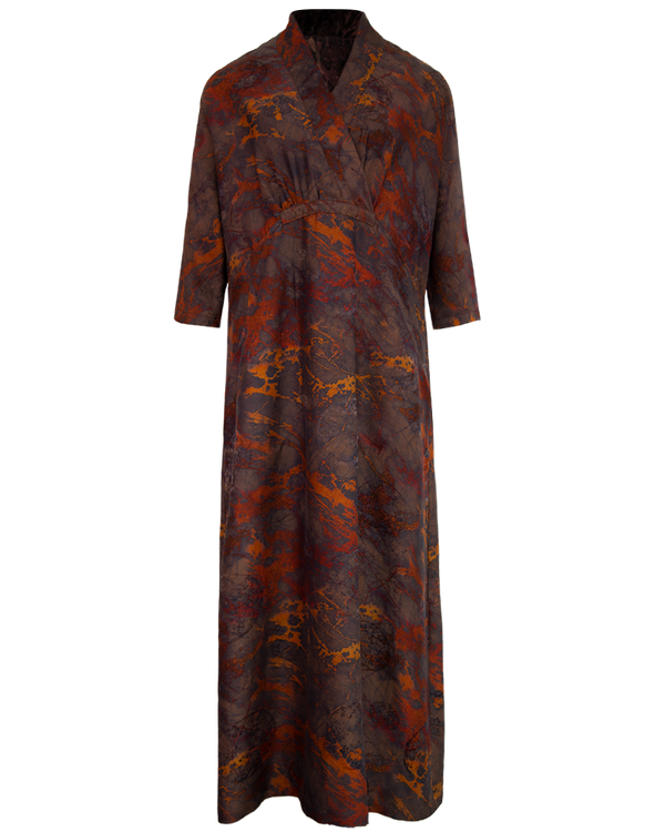 WLIEKAE Womenswear Mulberry Silk | V Neck Maxi Dress