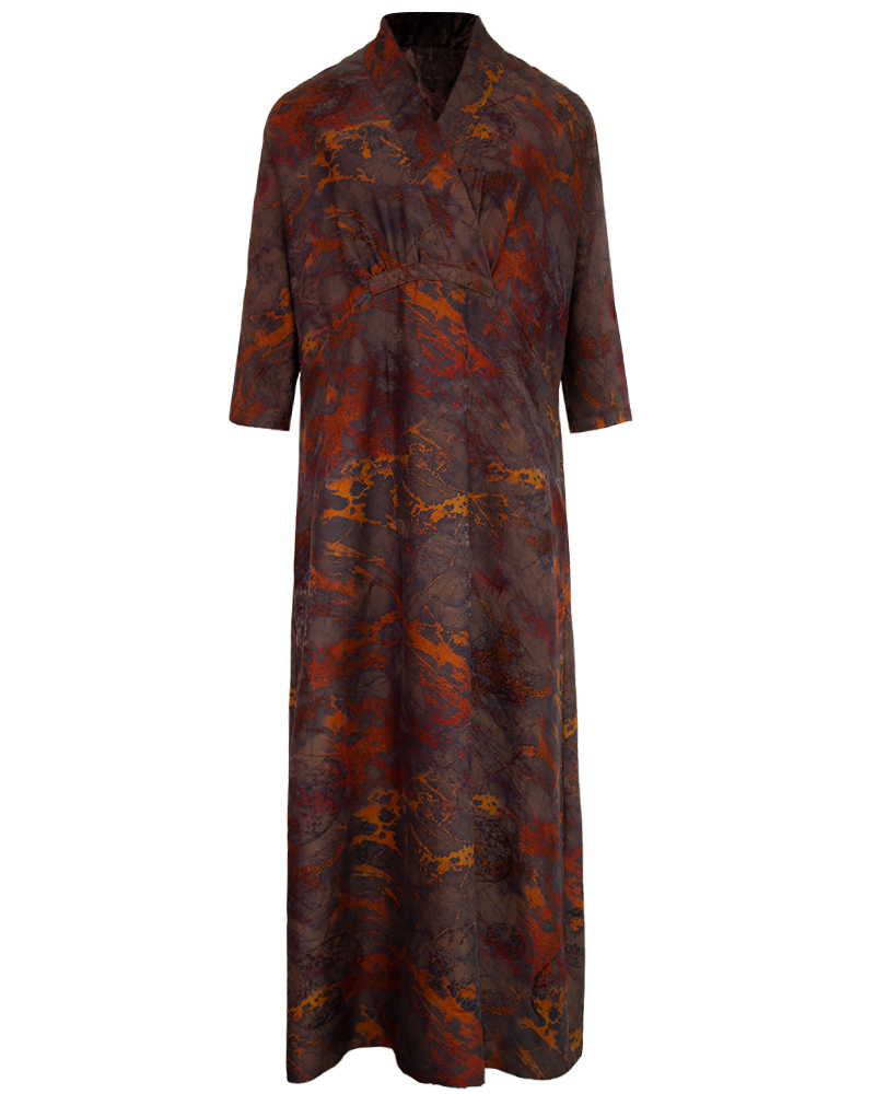 WLIEKAE Womenswear Mulberry Silk | V Neck Maxi Dress