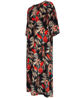 WLIEKAE Womenwear Mulberry Silk Maxi Dress | Round Neck Bohemia Style Dress