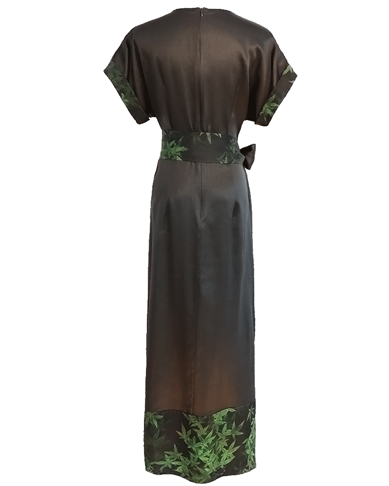 WLIEKAE Spring & Summer Womenswear Natural Mulberry Silk Tailored Dress with Belt | Xiangyunsha Fabric