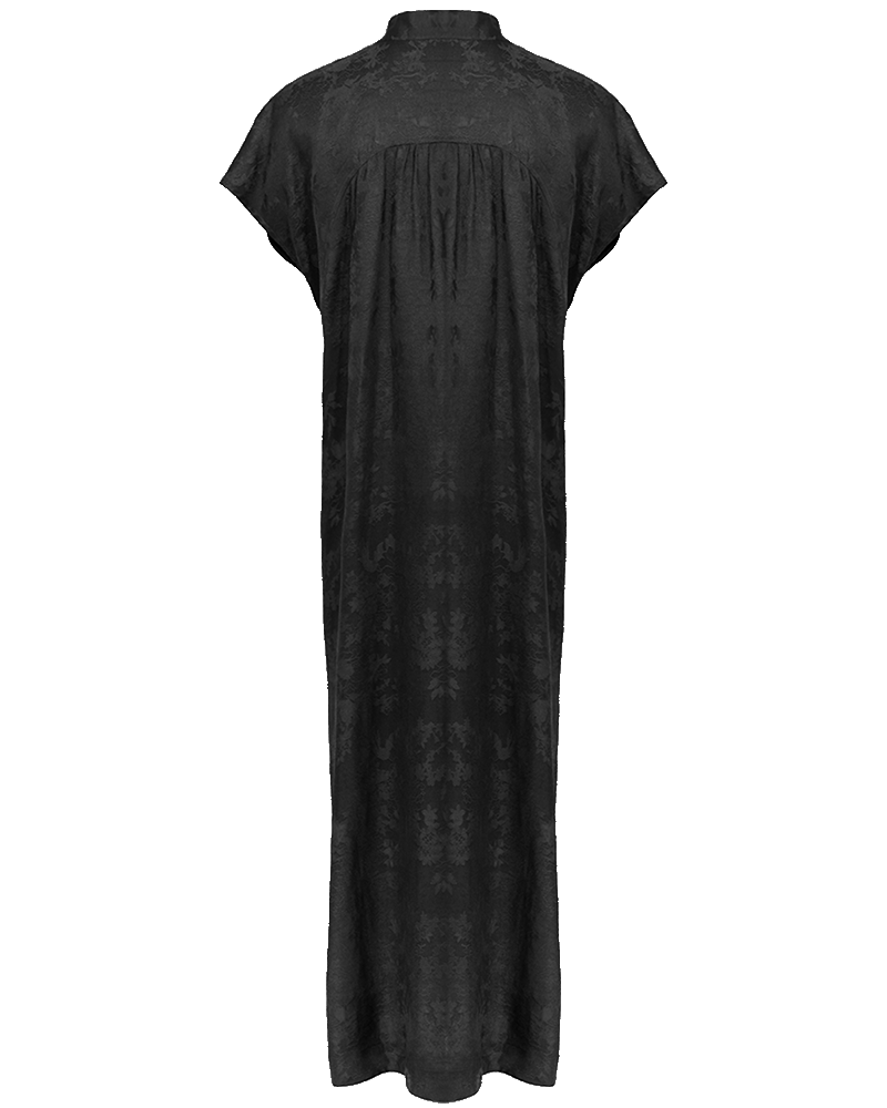 WLIEKAE Womenswear Silk Reversible Midi Dress with Belt | Short-Sleeve | Xiangyunsha Fabric